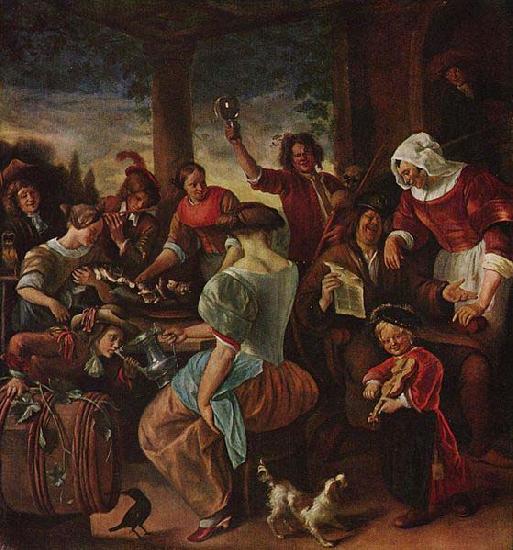 Jan Steen Katzenfamilie oil painting picture